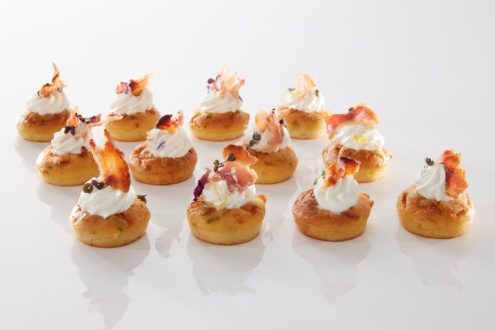 Cake chèvre bacon cocktail traiteur