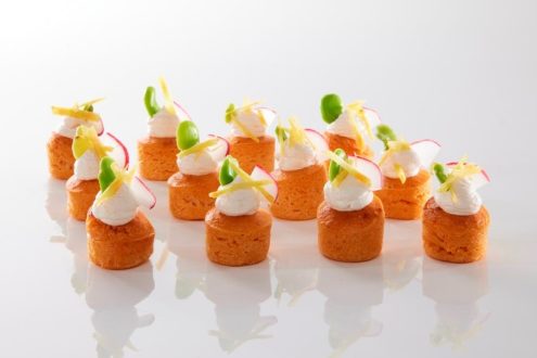 financier paprika légumes croquants cocktail traiteur